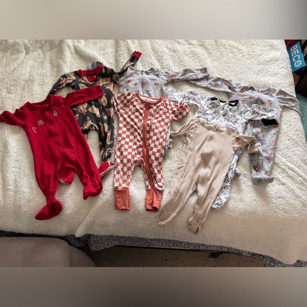 6-9 month Bundle Zippered pajamas